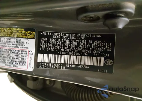 2006 Toyota Avalon Limited from USA, damaged, VIN 4T1BK36B56U076694